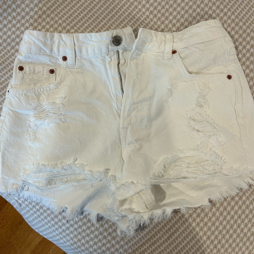 Zara High Waist Denim Short Size 6